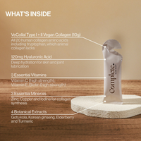 Complete sachet standing upright with labeled key ingredients