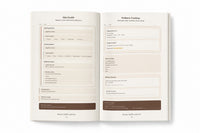 Daily skin health and wellness tracking pages