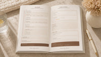 Journal open at the daily tracking pages