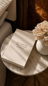 The journal on a marble side table